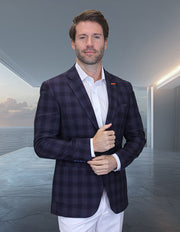 ELLSWORTH BLACK PLAID MODERN FIT BLAZER