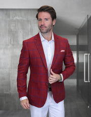 LEXINGTON BERRY WINDOWPANE MODERN FIT BLAZER