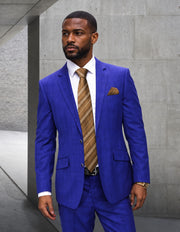 ABANO 3 PC SAPPHIRE MODERN FIT SUIT