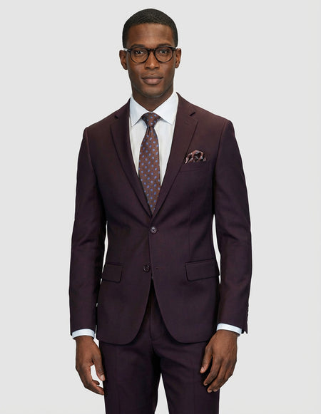 BURGUNDY 2 PC MODERN FIT SUIT