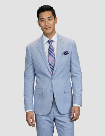 BLUE 2 PC MODERN FIT SUIT