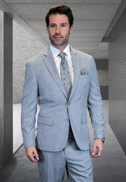 GRAY 2 PC MODERN FIT SUIT
