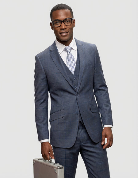 ANGEL 3 PC CHARCOAL MODERN FIT SUIT