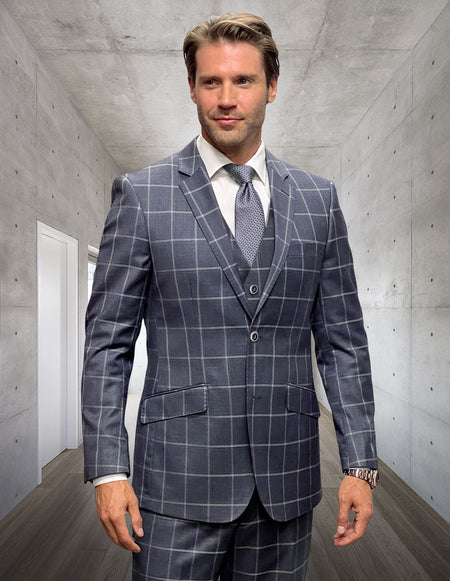 ANGEL 3 PC GRAY MODERN FIT SUIT