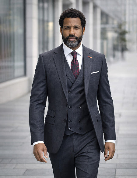 ANGELINI D.GRAY DOUBLE BREASTED 3 PC SUIT
