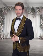 AWARD GOLD RHINESTONE MODERN FIT LUXURY TUXEDO