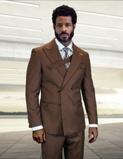 AZONE COPPER DESIGNER DOUBLE BREASTED SUIT