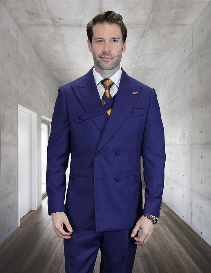 AZONE SAPPHIRE DESIGNER DOUBLE BREASTED SUIT