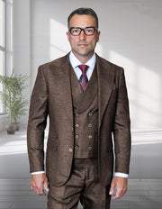 BACENO 3 PC BROWN MODERN FIT SUIT