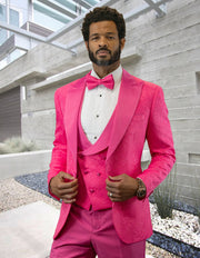 BELAGIO XV 3 PC HOT PINK MODERN FIT TUXEDO