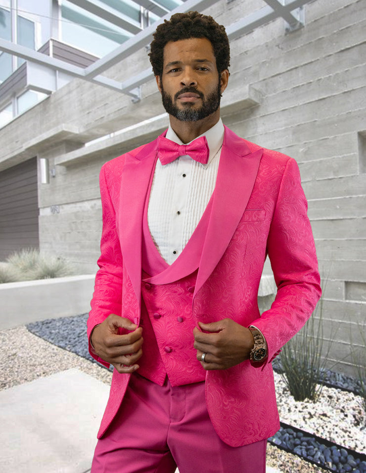 BELAGIO XV 3 PC HOT PINK MODERN FIT TUXEDO