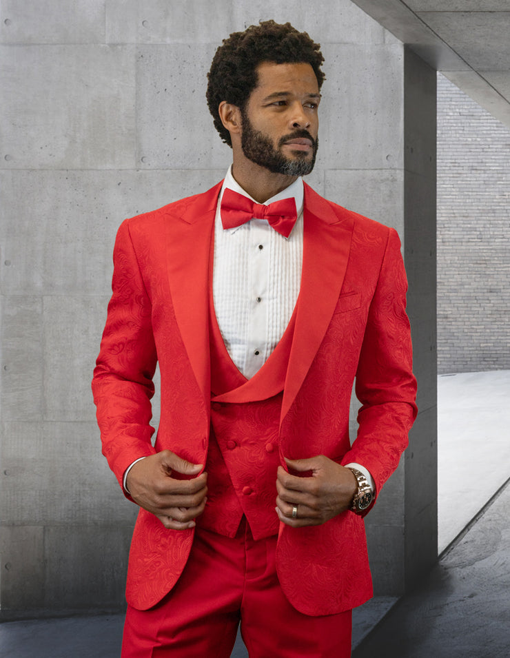 BELAGIO XV 3 PC RED MODERN FIT TUXEDO