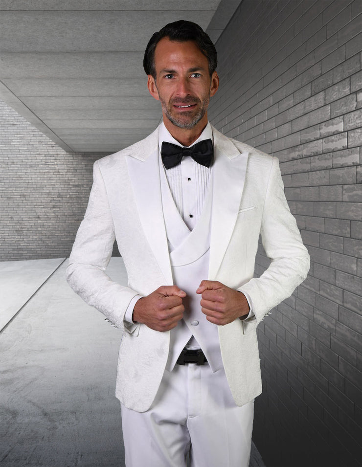 BELAGIO XV 3 PC WHITE MODERN FIT TUXEDO
