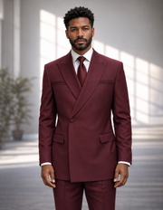 SIENA BURGUNDY DESIGNER DOUBLE BREASTED SUIT