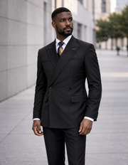 SIENA BLACK DESIGNER DOUBLE BREASTED SUIT