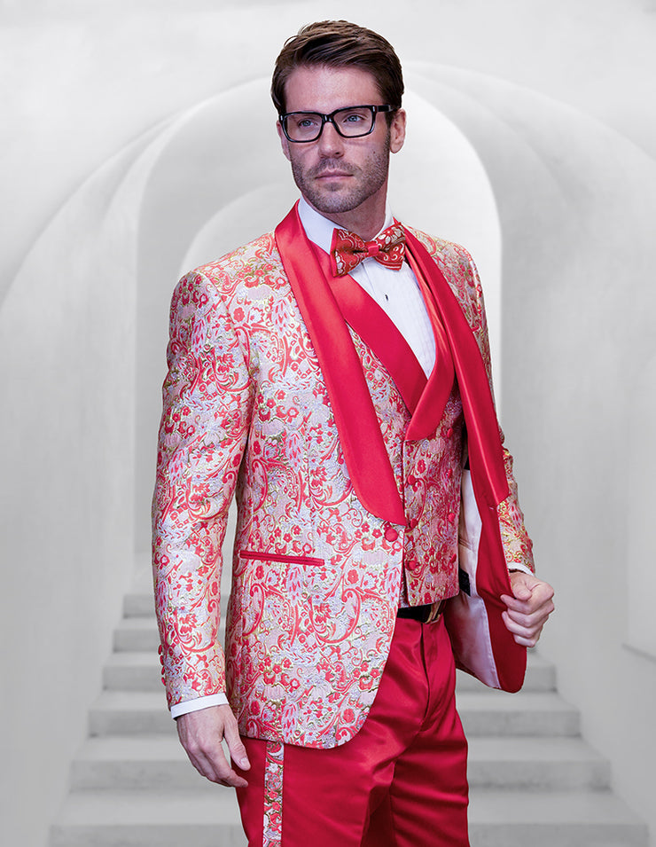 DELANO 3 PC CORAL SHAWL MODERN FIT TUXEDO