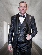 DELANO 3 PC BLACK SHAWL MODERN FIT TUXEDO