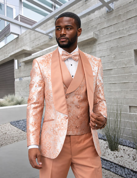 DELANO 3 PC BLUSH SHAWL MODERN FIT TUXEDO