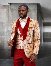 DELANO 3 PC CORAL SHAWL MODERN FIT TUXEDO