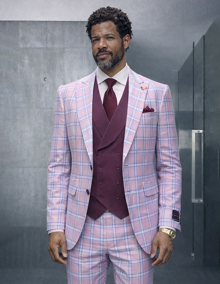 DIEGO MAUVE 3 PC MODERN FIT SUIT