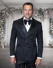 ENZO 2 PC BLACK DOUBLE BREASTED TUXEDO