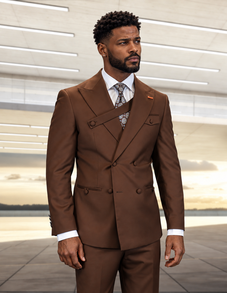 AZONE COPPER DESIGNER DOUBLE BREASTED SUIT