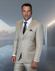 FELINI 3 PC TAN MODERN FIT SUIT