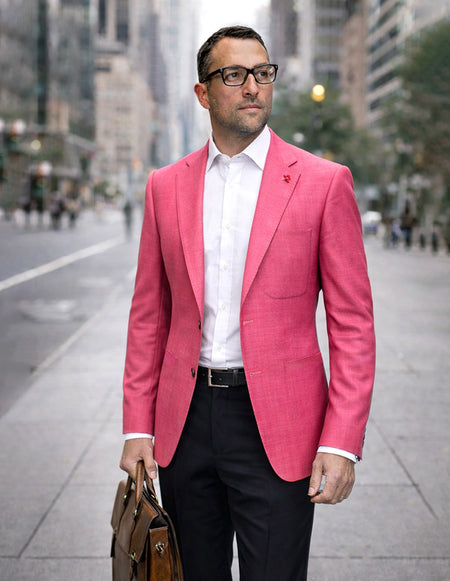 FERARO FUCSHIA MODERN FIT BLAZER