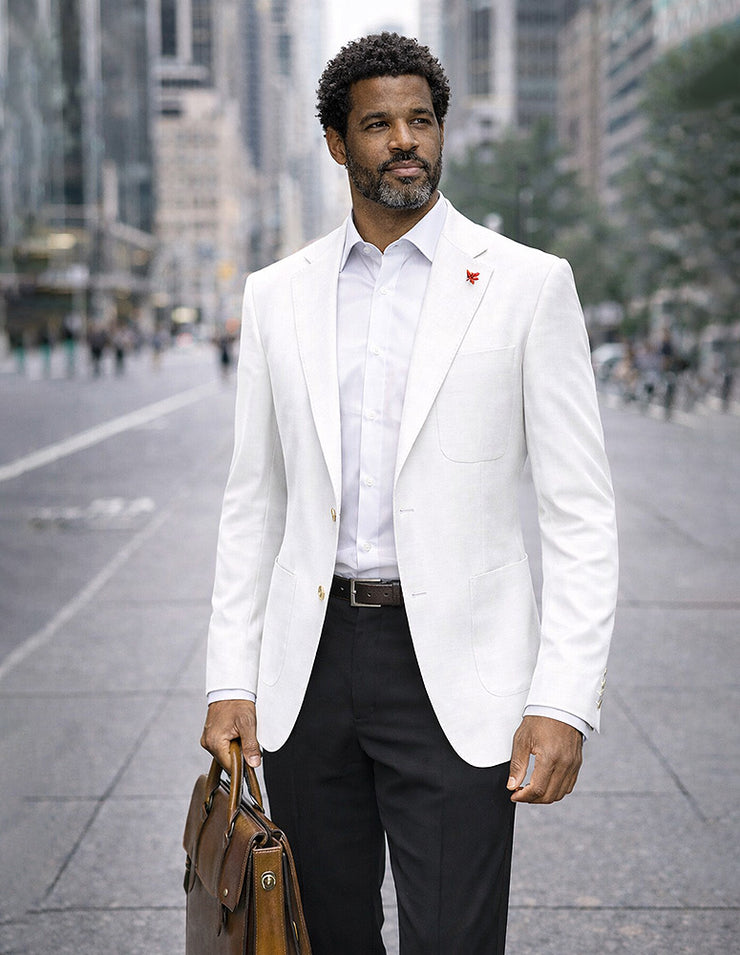 FERARO WHITE MODERN FIT BLAZER