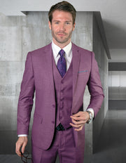 GEOGRE 3 PC MAUVE MODERN FIT SUIT