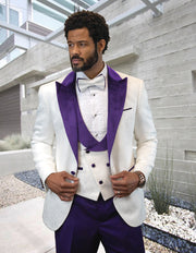 HILTON 3 PC PURPLE MODERN FIT TUXEDO