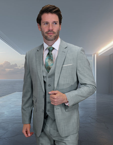 LARZO 3 PC AQUA MODERN FIT SUIT