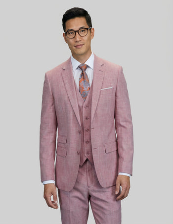LARZO 3 PC BLUSH MODERN FIT SUIT