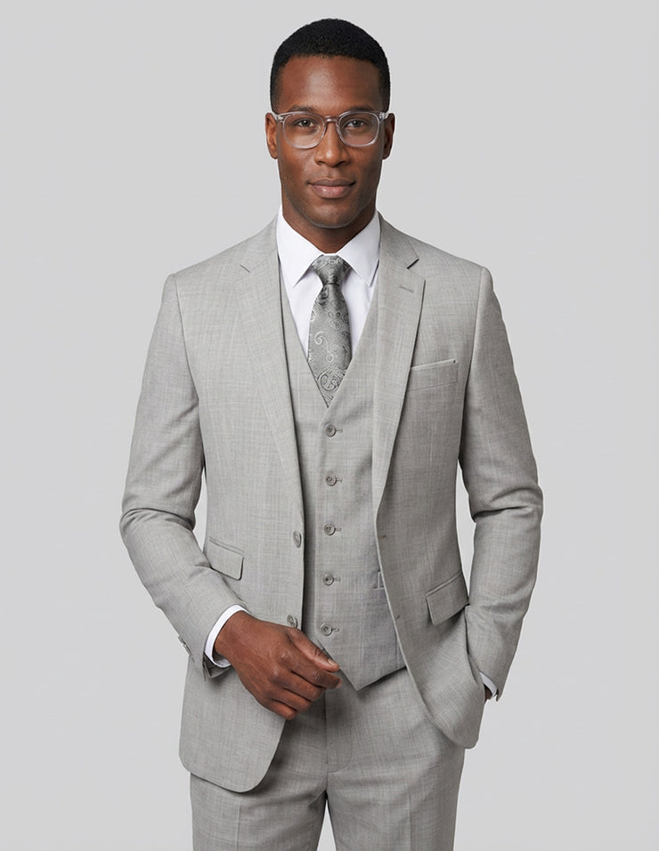 LARZO 3 PC GRAY MODERN FIT SUIT