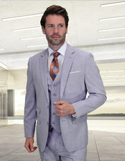 LARZO 3 PC LAVENDER MODERN FIT SUIT