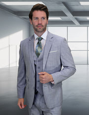 LARZO 3 PC SKYBLUE MODERN FIT SUIT