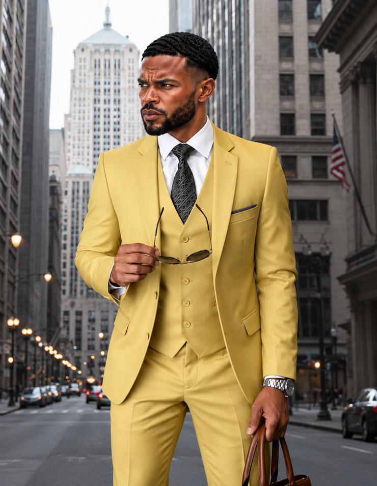 CHAD CHESTNUT SLIM FIT 3 PC SUIT