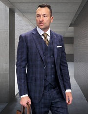 LORICCI 3 PC SAPPHIRE MODERN FIT SUIT