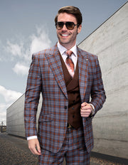 MANTUA 3 PC GRAY MODERN FIT SUIT