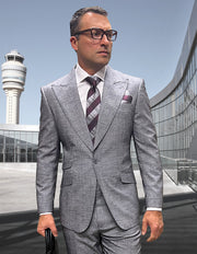 MARK III 2 PC GREY MODERN FIT SUIT