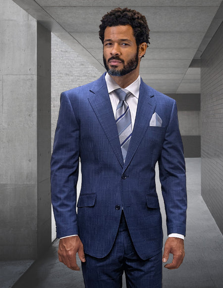 MARK 2 PC BLUE MODERN FIT SUIT