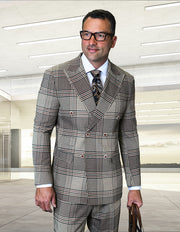 MILAN 2 PC BROWN MODERN FIT SUIT