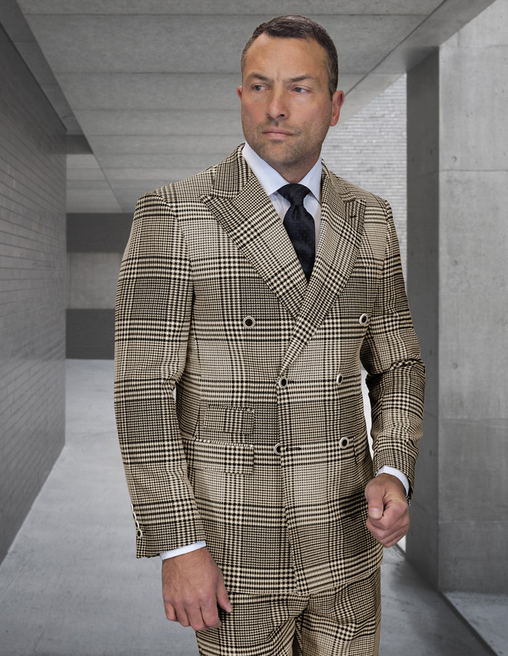 MILAN 2 PC BROWN DOUBLE BREASTED SUIT