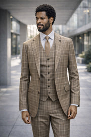 STATEMENT MODENA-JADE 3PC ITALIAN WOOL SUIT. SUPER 200'S FABRIC (Copy)