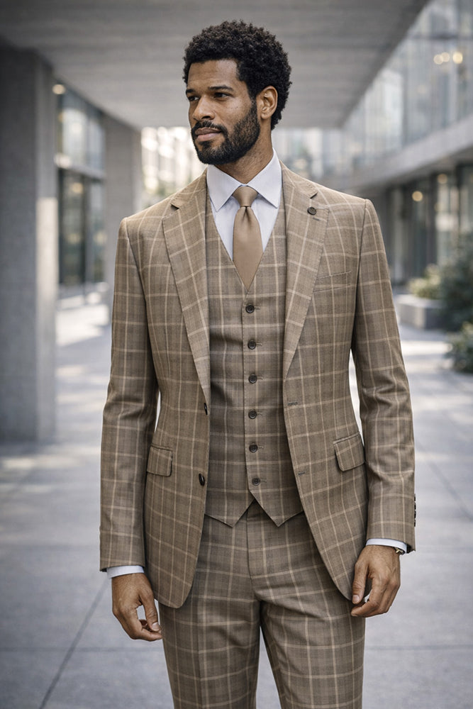 STATEMENT MODENA-JADE 3PC ITALIAN WOOL SUIT. SUPER 200'S FABRIC (Copy)