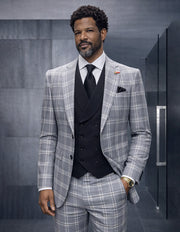 OLIVER BLACK 3 PC MODERN FIT SUIT