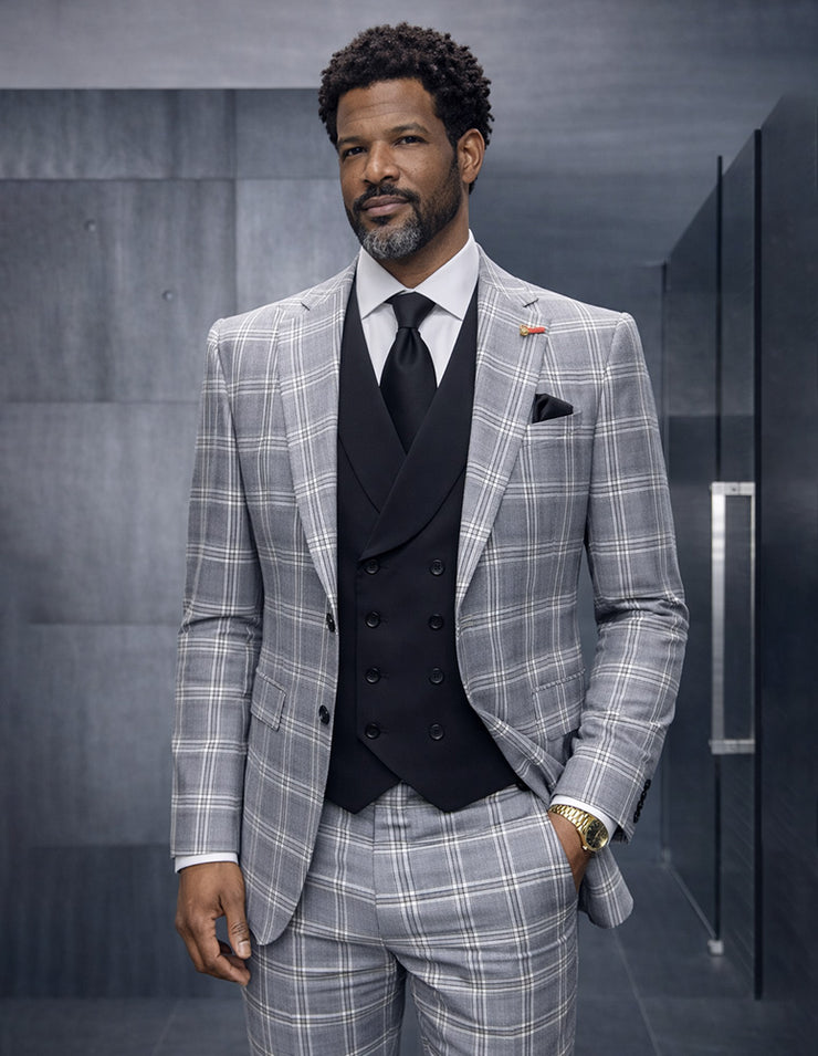 OLIVER BLACK 3 PC MODERN FIT SUIT