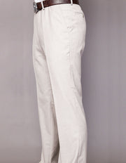 OFF WHITE MODERN FIT FLAT FRONT DRESS PANTS
