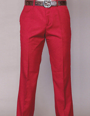 RED MODERN FIT FLAT FRONT DRESS PANTS