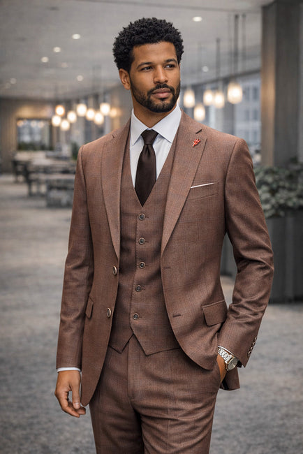 PAGNOLI 3 PC COPPER MODERN FIT SUIT